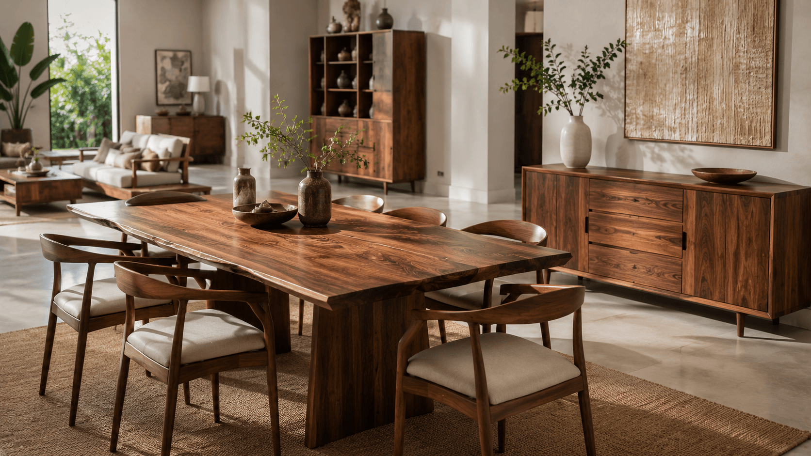 Handcrafted modern furniture ready for container export
