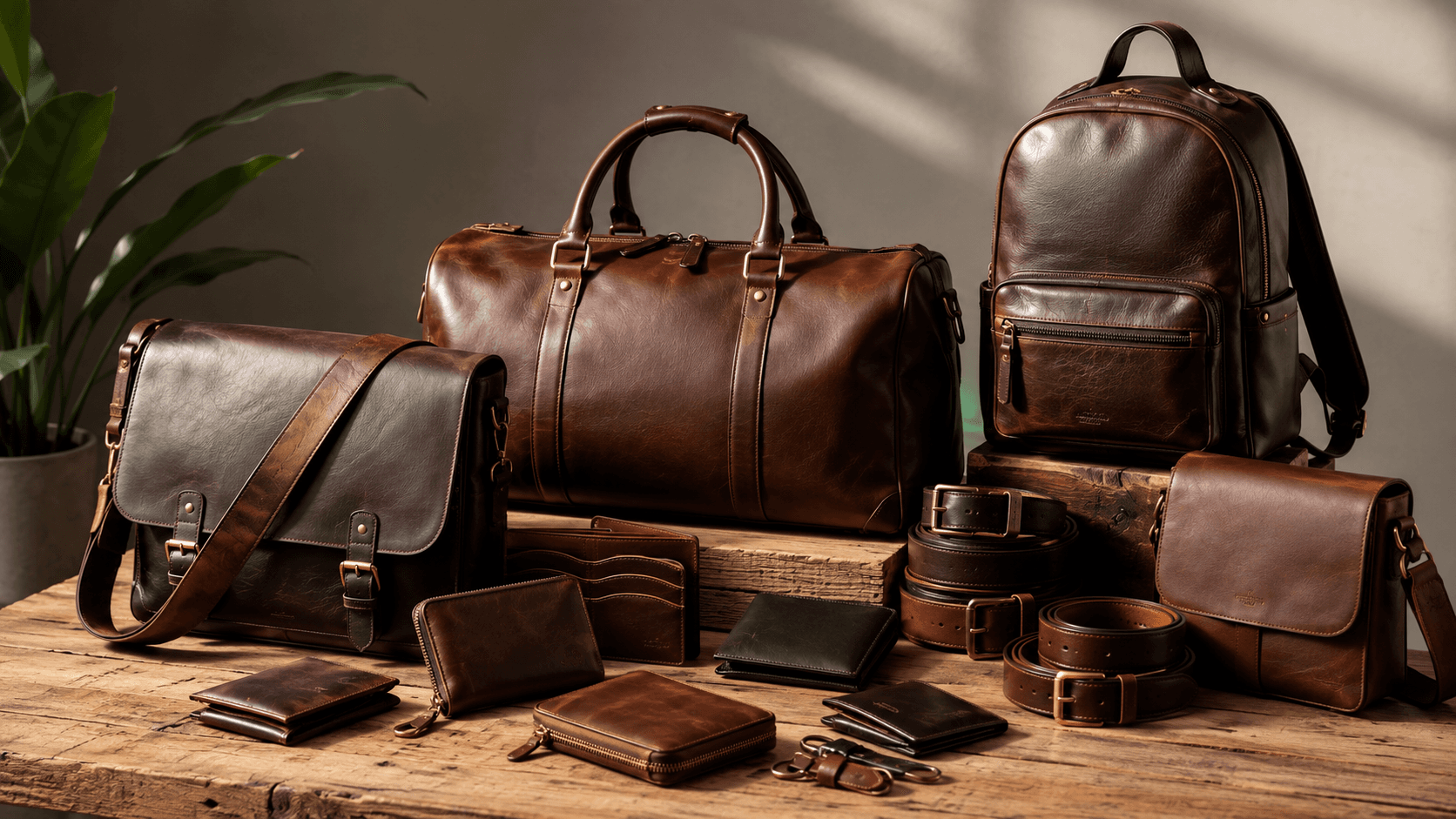 Handcrafted leather bags and accessories for export